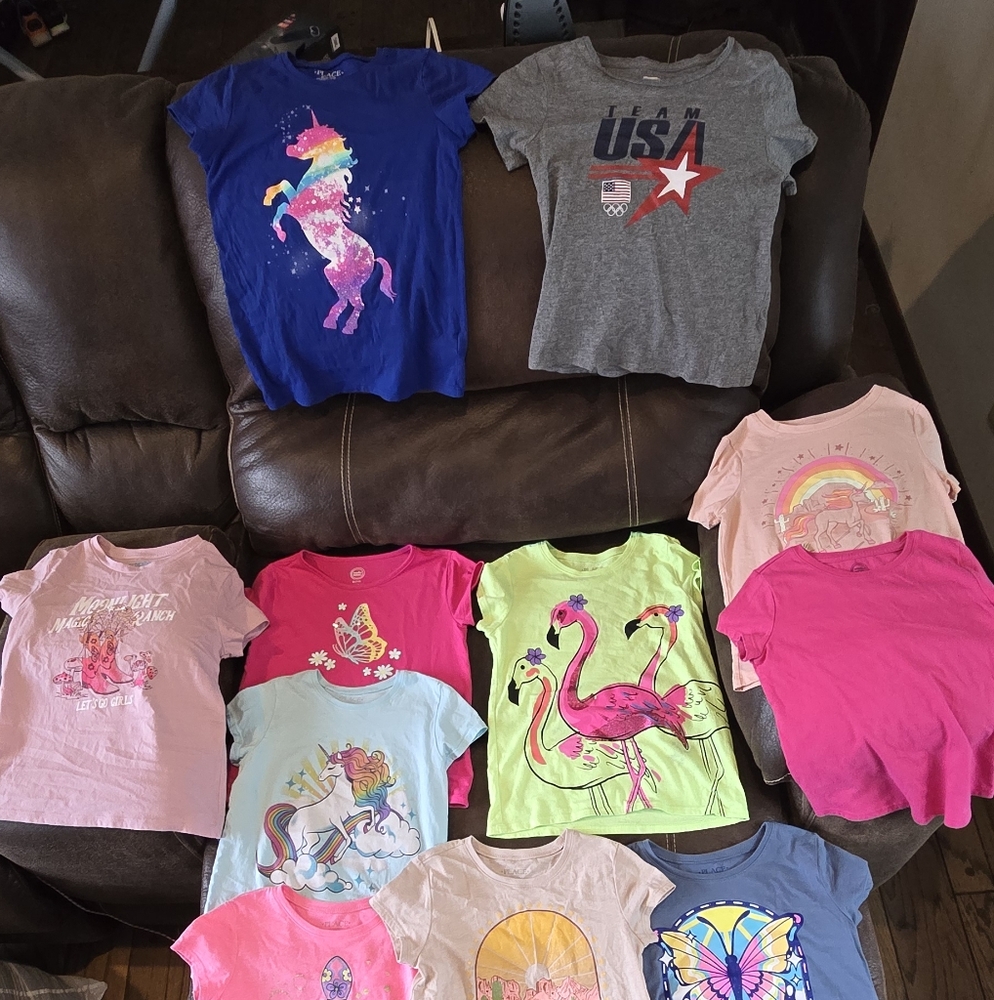 14 Colorful Kids Graphic T-Shirts Bundle
